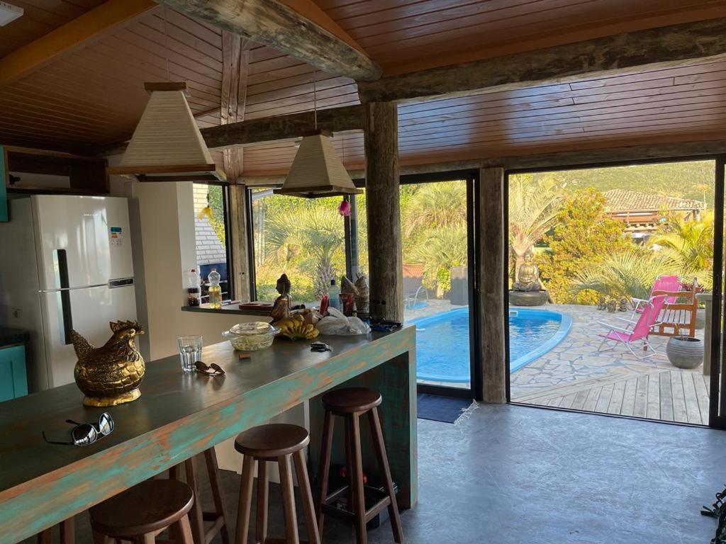Villa Santorini Praia Do Rosa Com Piscina E Jacuzzi Ngoại thất bức ảnh
